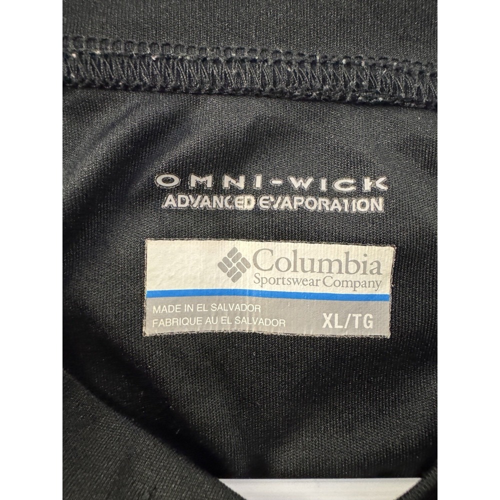 Columbia Omni-Wick Short Sleeve Shirt Men's XL Black Performance Outdoor Tee - Picture 3 of 6